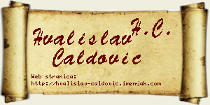 Hvalislav Ćaldović vizit kartica